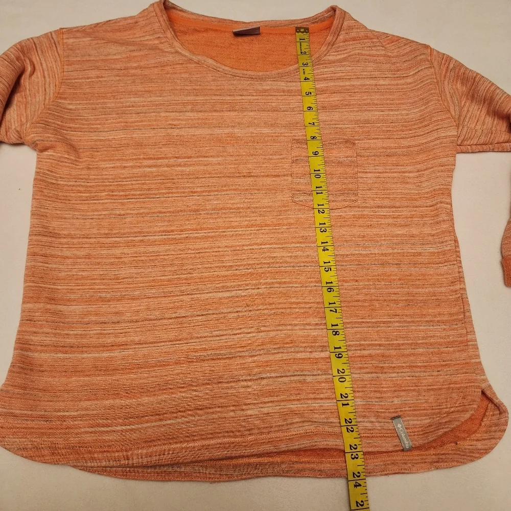 Columbia Cuffed Sleeve Peachy Pink Sweatshirt Size M - Picture 6 of 11